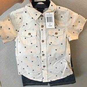 Lucky Toddler Boy Shorts and Shirt Set